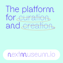 Info graphic with the Text: The platform, the curation and the creation